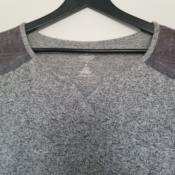 St johns bay women's pullover soft sweater heathered grey - Picture 5 of 7